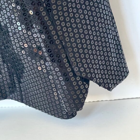 Zadig & Voltaire Vive Sequin Tuxedo Blazer Black Sparkle Jacket Womens M 38 - Picture 12 of 13